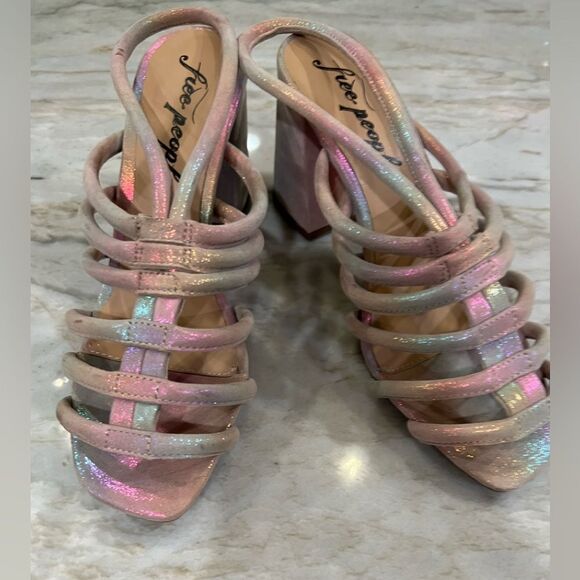 Free People Iridescent Strappy Heels - Picture 10 of 16